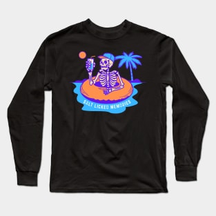 Salted Licked Memories Skeleton Beach Party Long Sleeve T-Shirt